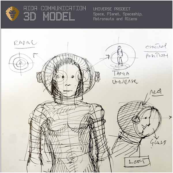 Preliminary sketches - 3D Model Universe Project